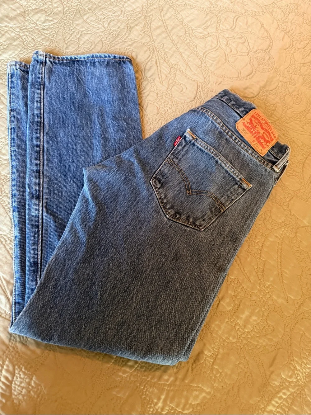 Vintage Levi’s 501 Button Fly Jeans Distressed Grunge 90s Straight Leg USA - Picture 3 of 13